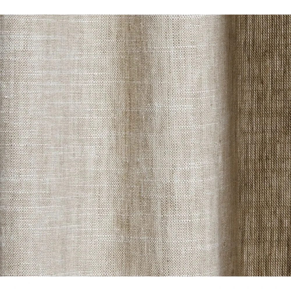 Pottery Barn Emery Linen Blackout Curtain Panel 100x84 Oatmeal x 2 $718 Retail